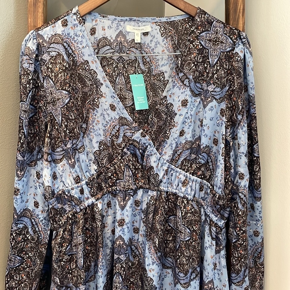 MAURICES - BLUE FLORAL
EMPIRE WAIST HIGH LOW DAISY
JONES MIDI DRESS - NWT